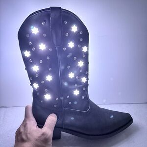 Roper Star Lights Snip Toe Light Up Cowgirl Boots Western Size 7 Rare